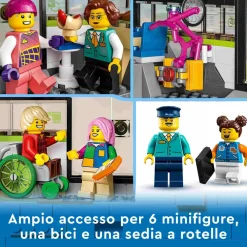 Sale City 60337 Treno Passeggeri Espresso, Con Locomotiva Giocattolo Telecomandata Con Luci E Binari, Giochi Per Bambini Mattoncini