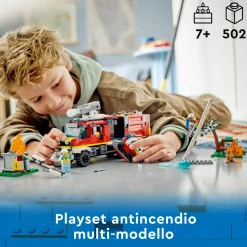 Sale Fire 60374 Autopompa Dei Vigili Del Fuoco, Unita Di Comando Pompieri, Camion Giocattolo E Droni, Giochi Per Bambini Mattoncini
