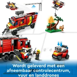 Sale Fire 60374 Autopompa Dei Vigili Del Fuoco, Unita Di Comando Pompieri, Camion Giocattolo E Droni, Giochi Per Bambini Mattoncini