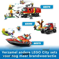 Sale Fire 60374 Autopompa Dei Vigili Del Fuoco, Unita Di Comando Pompieri, Camion Giocattolo E Droni, Giochi Per Bambini Mattoncini