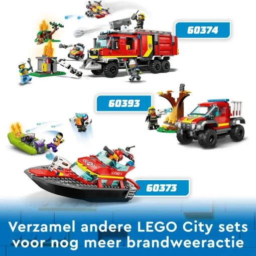 Sale Fire 60374 Autopompa Dei Vigili Del Fuoco, Unita Di Comando Pompieri, Camion Giocattolo E Droni, Giochi Per Bambini Mattoncini