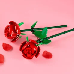 Online 40460 Rose Set Fiori Finti Compatibile Con Bouquet Di Fiori Artificiali, Regalo Di San Valentino Per Lei O Lui Mattoncini