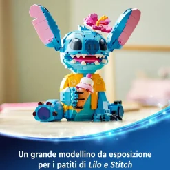 Best Disney 43249 Stitch, Gioco Per Bambini 9+, Personaggio Da Costruire Con Parti Mobili, Idea Regalo Divertente Dal Film Mattoncini