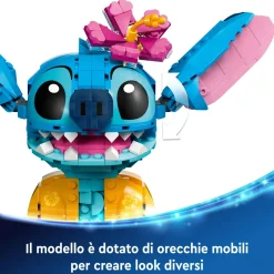Best Disney 43249 Stitch, Gioco Per Bambini 9+, Personaggio Da Costruire Con Parti Mobili, Idea Regalo Divertente Dal Film Mattoncini