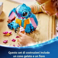 Best Disney 43249 Stitch, Gioco Per Bambini 9+, Personaggio Da Costruire Con Parti Mobili, Idea Regalo Divertente Dal Film Mattoncini