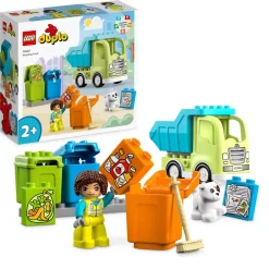 Discount 10987 Camion Riciclaggio Rifiuti, Camion Spazzatura Giocattolo, Gioco Educativo Per Bambini, Raccolta Differenziata Mattoncini