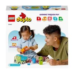 Discount 10987 Camion Riciclaggio Rifiuti, Camion Spazzatura Giocattolo, Gioco Educativo Per Bambini, Raccolta Differenziata Mattoncini