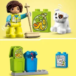 Discount 10987 Camion Riciclaggio Rifiuti, Camion Spazzatura Giocattolo, Gioco Educativo Per Bambini, Raccolta Differenziata Mattoncini