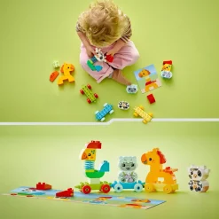 Online 10412 Il Treno Degli Animali, Giochi Per Bambini Da 1.5 Anni, Giocattolo Educativo Per L'Apprendimento Didattico Mattoncini