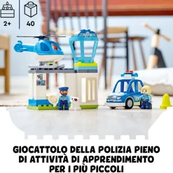 Online Duplo 10959 Stazione Di Polizia Ed Elicottero, Set Per Bambini Di 2+ Anni, Macchina Giocattolo Con Luci E Sirene Mattoncini