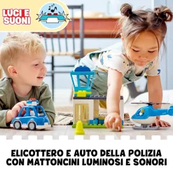 Online Duplo 10959 Stazione Di Polizia Ed Elicottero, Set Per Bambini Di 2+ Anni, Macchina Giocattolo Con Luci E Sirene Mattoncini