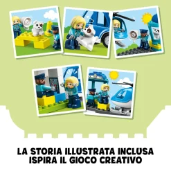Online Duplo 10959 Stazione Di Polizia Ed Elicottero, Set Per Bambini Di 2+ Anni, Macchina Giocattolo Con Luci E Sirene Mattoncini