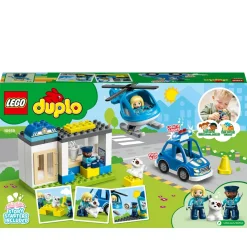 Online Duplo 10959 Stazione Di Polizia Ed Elicottero, Set Per Bambini Di 2+ Anni, Macchina Giocattolo Con Luci E Sirene Mattoncini
