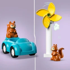 Discount Town 10985 Turbina Eolica E Auto Elettrica, Macchina Giocattolo, Giochi Educativi Per Bambini, Set Vita Sostenibile Mattoncini