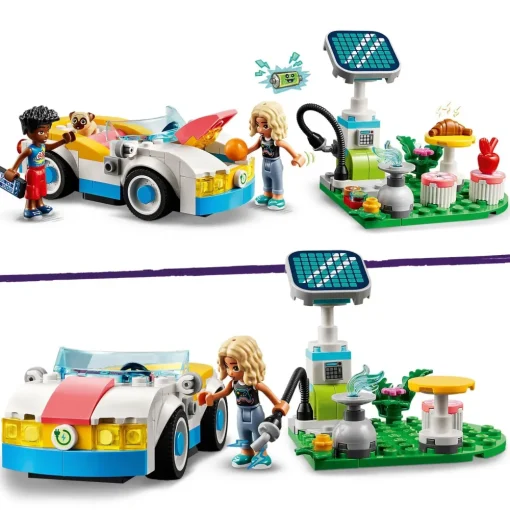 Best 42609 Auto Elettrica E Caricabatterie, Giochi Per Bambini Di 6+ Anni Con Macchina Giocattolo E 2 Mini Bamboline Mattoncini