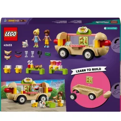 Outlet 42633 Food Truck Hot-Dog, Giochi Per Bambini 4+, Piccolo Camion Giocattolo Con Cucina, 2 Mini Bamboline E Gatto Mattoncini