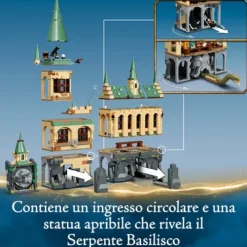 New Harry Potter La Camera Dei Segreti Di Hogwarts, Set Castello Con Sala Grande E Minifigure D'Oro Del 20° Anniversario, 76389 Mattoncini
