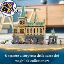 New Harry Potter La Camera Dei Segreti Di Hogwarts, Set Castello Con Sala Grande E Minifigure D'Oro Del 20° Anniversario, 76389 Mattoncini