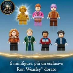 Hot Harry Potter Visita Al Villaggio Di Hogsmeade, Set Giocattoli Per Bambini, Minifigure D'Oro Del 20° Anniversario, 76388 Mattoncini