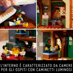 Best Icons 10325 Baita Alpina, Modellino Di Casa Con Minifigure, Modellismo Da Costruire Per Adulti, Regalo Per Donna E Uomo Mattoncini