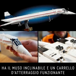 Discount Icons 10318 Concorde Kit Modellismo Da Costruire Per Adulti, Iconico Modellino Di Aereo Passeggeri, Regalo Uomo O Donna Mattoncini