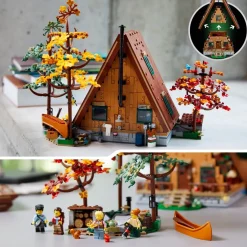 New 21338 Baita, Kit Modellino Casa Da Costruire Per Adulti Con 4 Minifigure Personalizzabili E Di Animali Selvatici Mattoncini