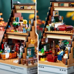 New 21338 Baita, Kit Modellino Casa Da Costruire Per Adulti Con 4 Minifigure Personalizzabili E Di Animali Selvatici Mattoncini