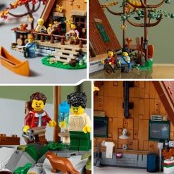 New 21338 Baita, Kit Modellino Casa Da Costruire Per Adulti Con 4 Minifigure Personalizzabili E Di Animali Selvatici Mattoncini