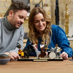 Outlet 21334 Quartetto Jazz, Idee Regalo Per Adulti Amanti Della Musica Con Musicisti E Strumenti: Pianoforte E Batteria Mattoncini