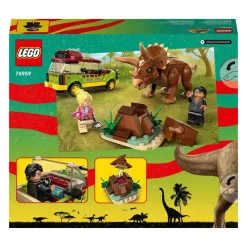 Lego Jurassic Park 76959 La Ricerca Del Triceratopo, Dinosauro Giocattolo Per Bambini 8+ Anni, Collezione 30° Anniversario Mattoncini