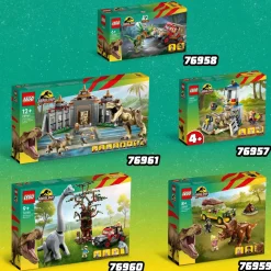 Lego Jurassic Park 76959 La Ricerca Del Triceratopo, Dinosauro Giocattolo Per Bambini 8+ Anni, Collezione 30° Anniversario Mattoncini