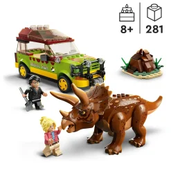Lego Jurassic Park 76959 La Ricerca Del Triceratopo, Dinosauro Giocattolo Per Bambini 8+ Anni, Collezione 30° Anniversario Mattoncini