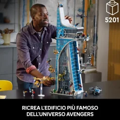 Best Lego Marvel 76269 Torre Degli Avengers, Kit Modellismo Per Adulti Con Modellino Di Aereo E 31 Minifigure, Regalo Uomo O Donna Mattoncini