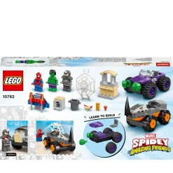 Marvel Spidey E I Suoi Fantastici Amici Resa Dei Conti Tra Hulk E Rhino, Monster Truck, Giocattolo Per Bambini 4+, 10782 Mattoncini