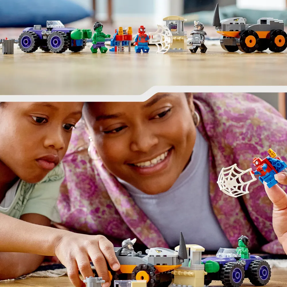 Marvel Spidey E I Suoi Fantastici Amici Resa Dei Conti Tra Hulk E Rhino, Monster Truck, Giocattolo Per Bambini 4+, 10782 Mattoncini