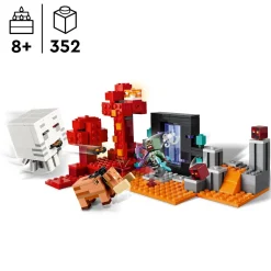 Online Lego 21255 Agguato Nel Portale Del Nether, Gioco Per Bambini Di 8+ Anni, Set Con Scene Di Battaglia E Personaggi Mattoncini