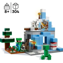 Clearance Lego 21243 I Picchi Ghiacciati, Modellino Da Costruire Con Caverna E Personaggi Steve, Creeper E Capra, Idee Regalo Mattoncini