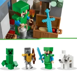 Clearance Lego 21243 I Picchi Ghiacciati, Modellino Da Costruire Con Caverna E Personaggi Steve, Creeper E Capra, Idee Regalo Mattoncini