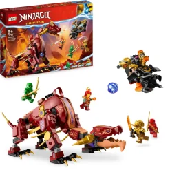 Discount 71793 Dragone Di Lava Transformer Heatwave, Serie Dragons Rising Con Drago Giocattolo E Minifigure, Giochi Ninja Mattoncini