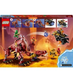 Discount 71793 Dragone Di Lava Transformer Heatwave, Serie Dragons Rising Con Drago Giocattolo E Minifigure, Giochi Ninja Mattoncini