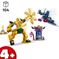 Discount 71804 Mech Da Battaglia Di Arin, Giochi Per Bambini 4+, Action Figure Giocattolo Da Costruire Con Starter Brick Mattoncini