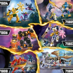 Discount 71804 Mech Da Battaglia Di Arin, Giochi Per Bambini 4+, Action Figure Giocattolo Da Costruire Con Starter Brick Mattoncini