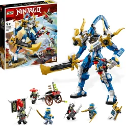 Hot 71785 Mech Titano Di Jay, Set 2023 Con Action Figure, Gioco Da Battaglia Per Bambini Con 5 Minifigure E Carro Mattoncini