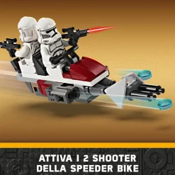 Lego Star Wars 75372 Battle Pack Clone Trooper E Battle Droid Con Veicolo Giocattolo Speeder Bike, Idea Regalo Bambini 7+ Anni Mattoncini