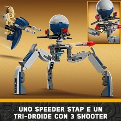 Lego Star Wars 75372 Battle Pack Clone Trooper E Battle Droid Con Veicolo Giocattolo Speeder Bike, Idea Regalo Bambini 7+ Anni Mattoncini