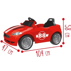 Macchina Elettrica 6V Telecomandata Per Bambini Con Luci, Suoni Realistici E Velocita Massima Di 3 Km/H Caricabatteria Incluso Disponibile In Due Varianti Cavalcabili Elettrici