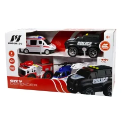 Sale Macchinine Set 5 Veicoli Emergenza Macchinine Bambini