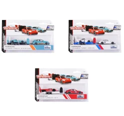 Outlet - Porsche Race Trailer Set, Auto Con Rimorchio Modellini Veicoli In Scala