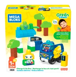 Green Town Bus Ecologico Amici Bio, Set Da Costruzione Con 36 Blocchi, Giocattolo Per Bambini 1+ Anni, Hdx90 Costruzioni Bambini