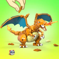 New Mega Construx- Pokemon Charizard Da Costruire Con Piu Di 200 Mattoncini E Ali Snodabili, 6+Anni Costruzioni Bambini